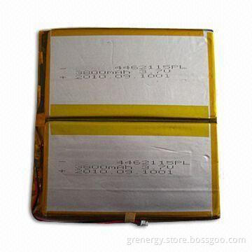 Lithium Polymer Batteries with 3,800mAh Nominal Capacity, Suitable for MID and Tablet PC